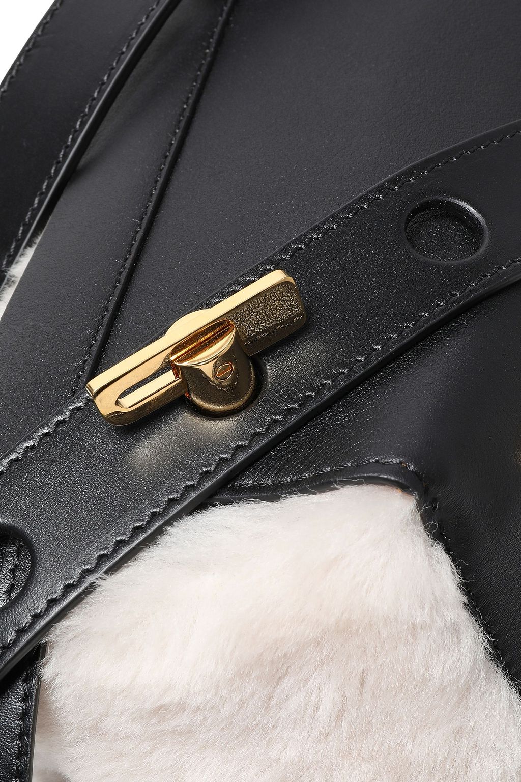 SOPHIE HULME The Bolt shearling and leather shoulder bag