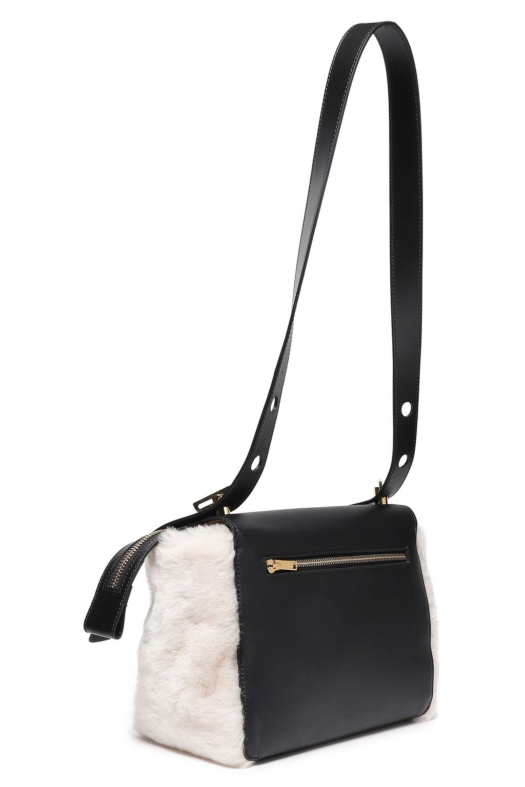 SOPHIE HULME The Bolt shearling and leather shoulder bag