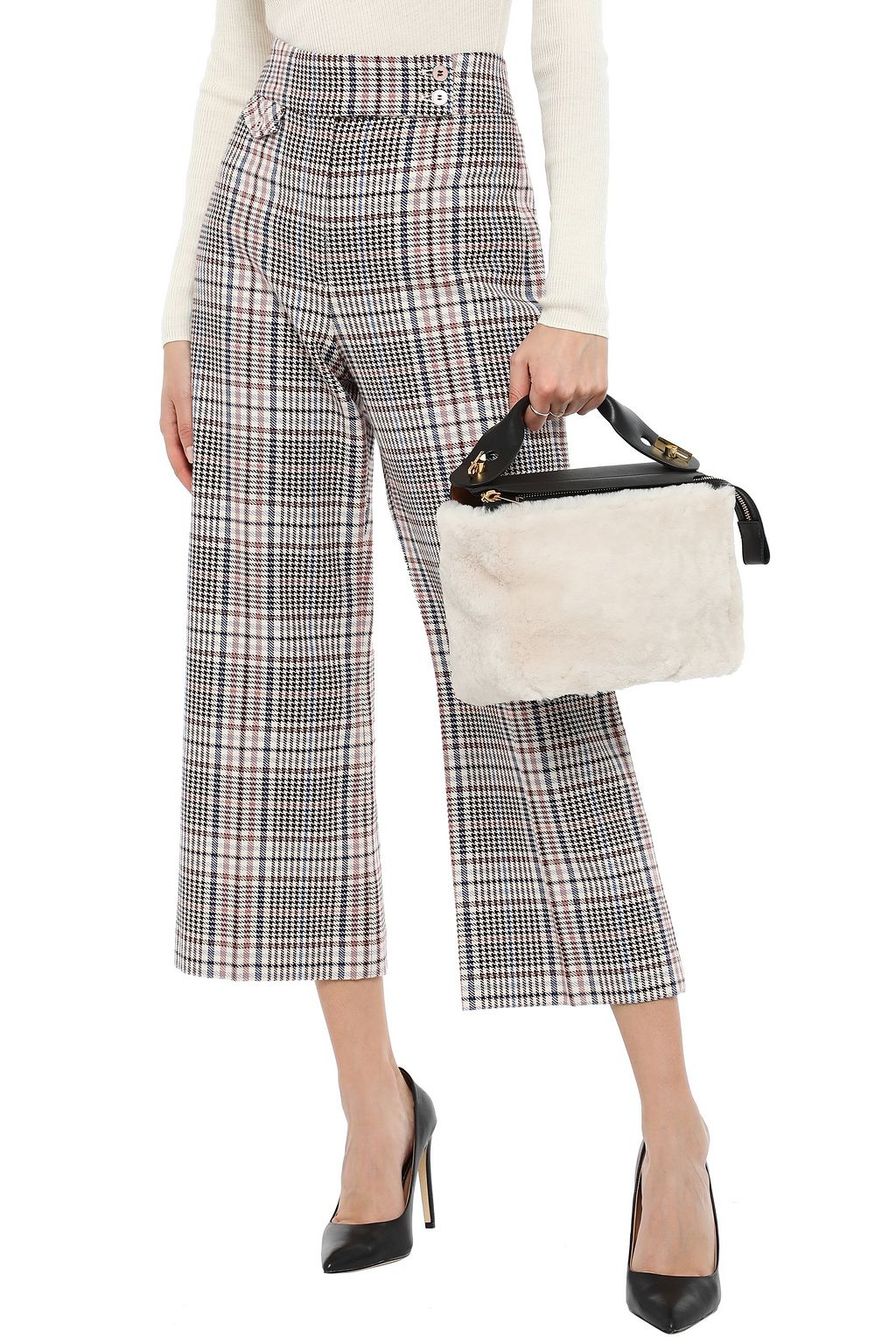 SOPHIE HULME The Bolt shearling and leather shoulder bag
