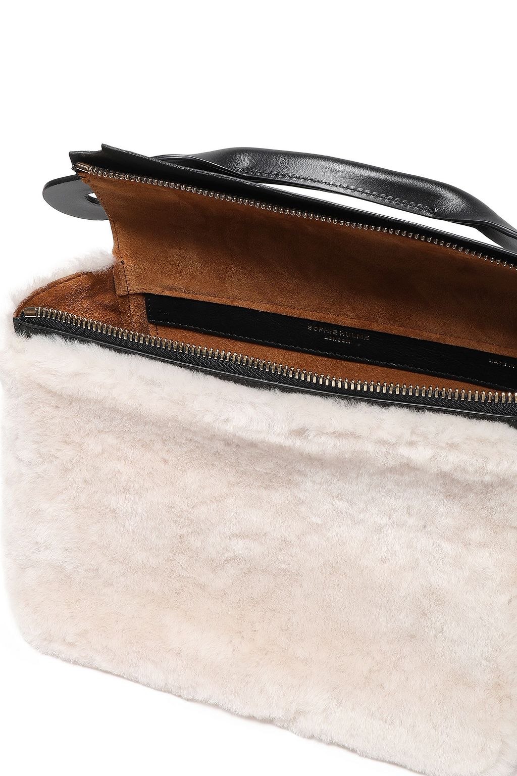 SOPHIE HULME The Bolt shearling and leather shoulder bag