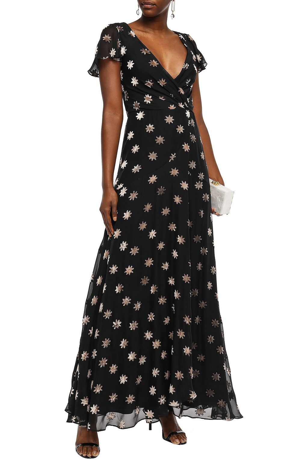 TEMPERLEY LONDON Devoré-chiffon wrap dress
