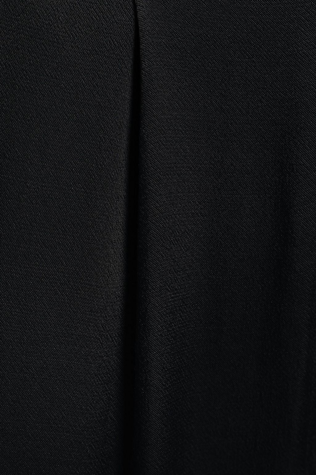 LOVE MOSCHINO Cropped open knit-trimmed satin-crepe wide-leg pants