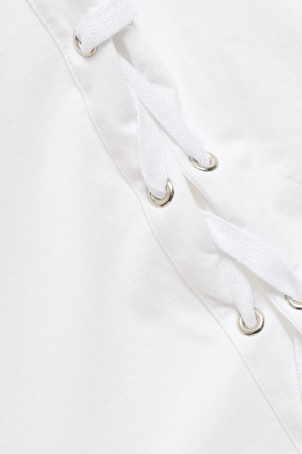 7 FOR ALL MANKIND Lace-up cotton-jersey T-shirt