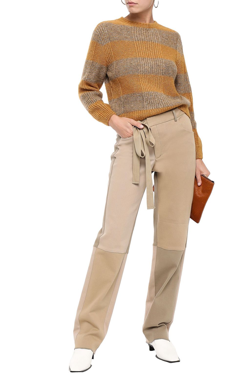 MASSCOB Adel striped alpaca-blend sweater