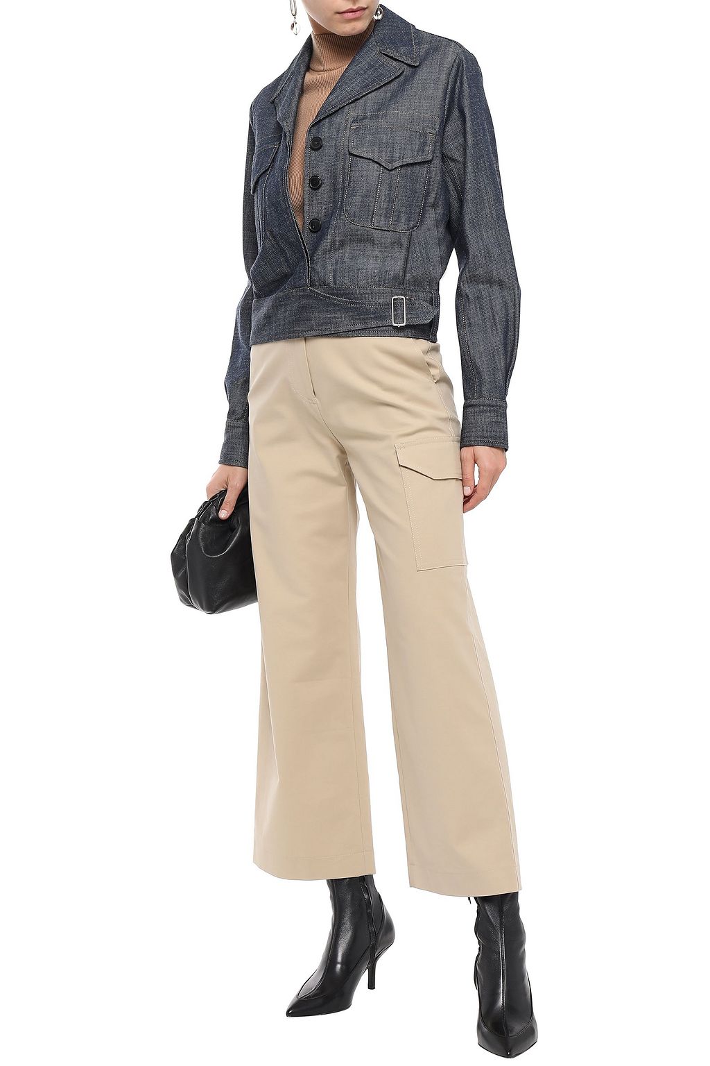 MASSCOB Dean convertible buckled denim coat