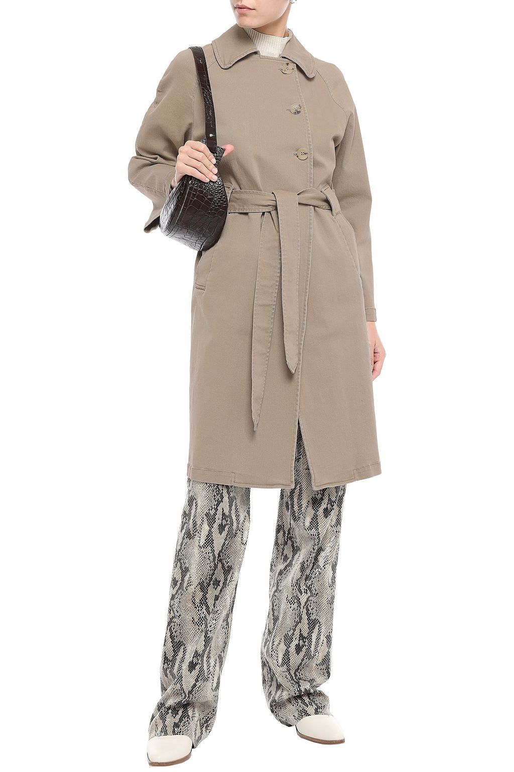 MASSCOB Cotton-blend gabardine trench coat