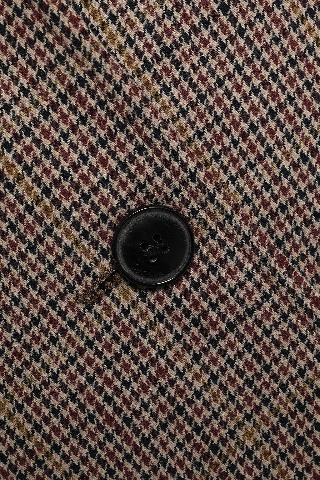 MASSCOB Belted Prince of Wales checked cotton-blend coat