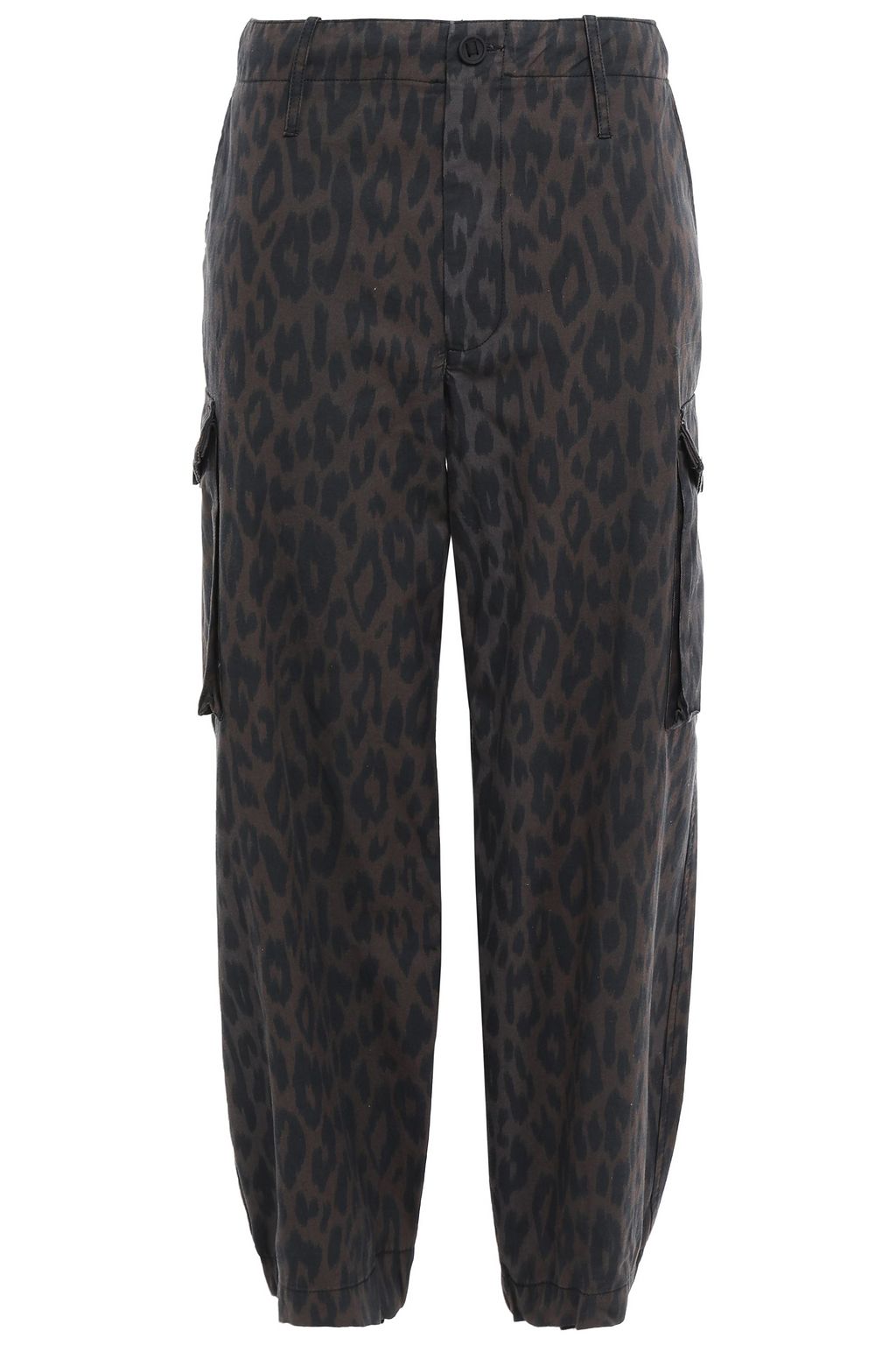 animal print tapered trousers