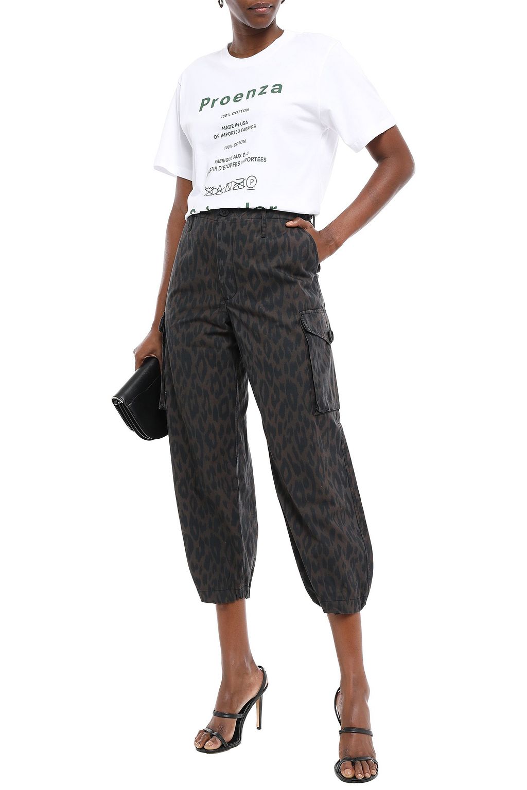 PROENZA SCHOULER Leopard-print cotton-gabardine tapered pants