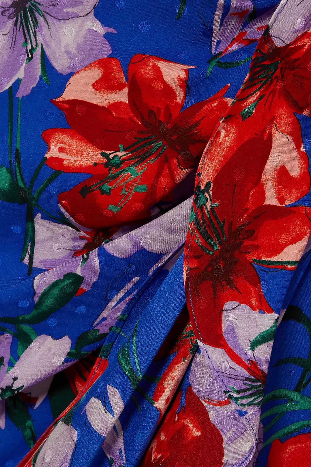 MAGDA BUTRYM Lagos wrap-effect floral-print silk-jacquard mini dress