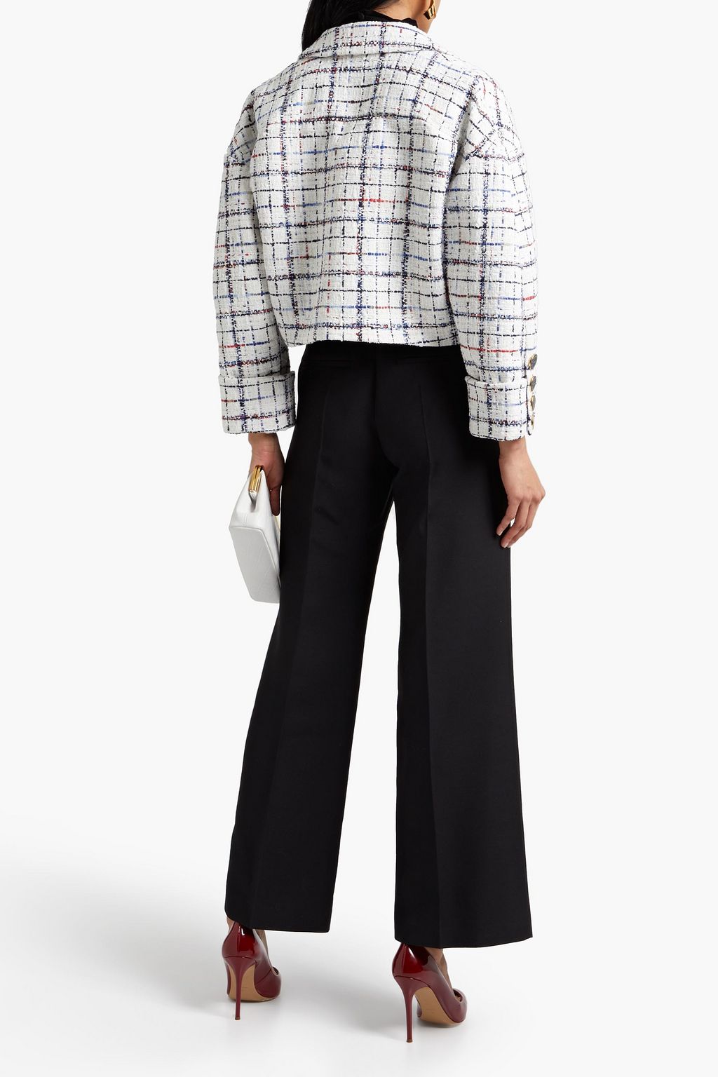 VALENTINO GARAVANI Wool and silk-blend flared pants