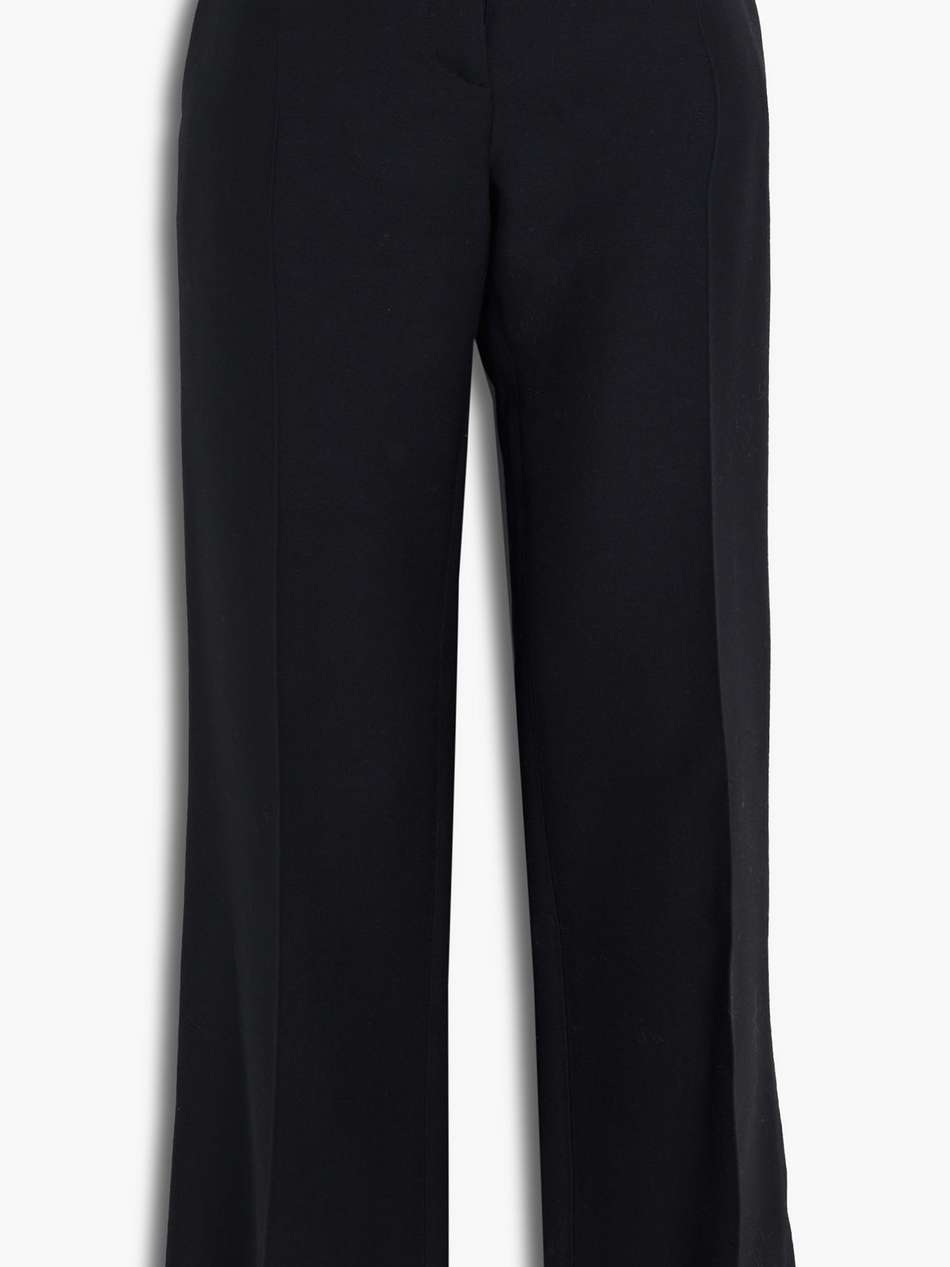 wool and silk-blend flared pants