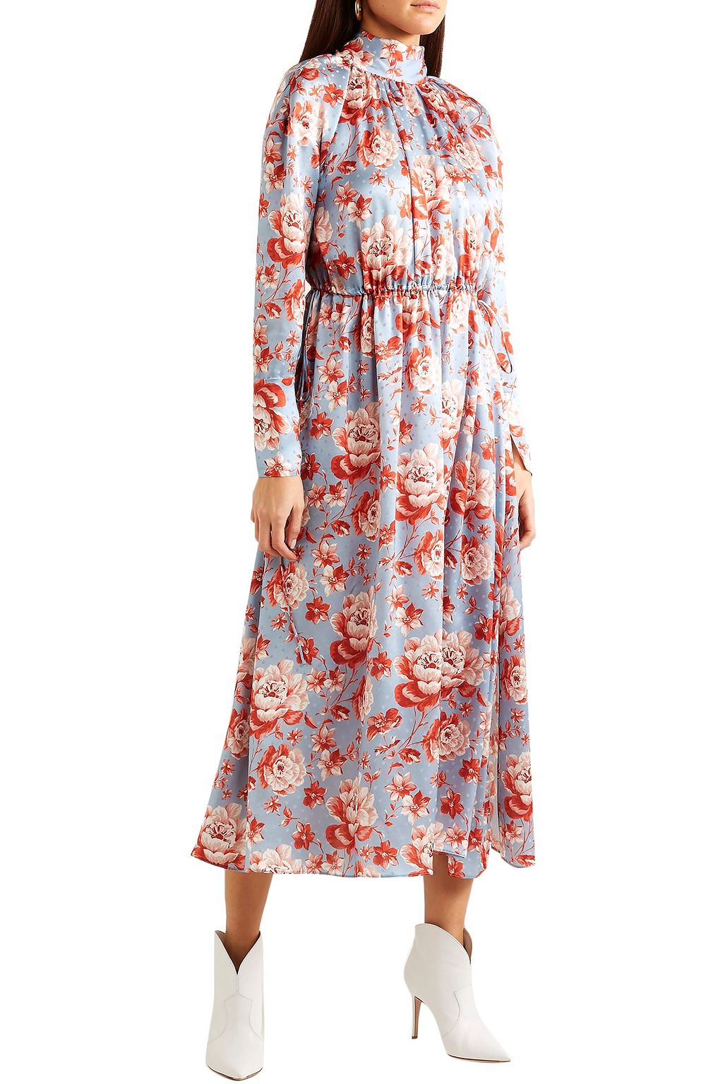 MAGDA BUTRYM Viseu floral-print silk-jacquard midi dress
