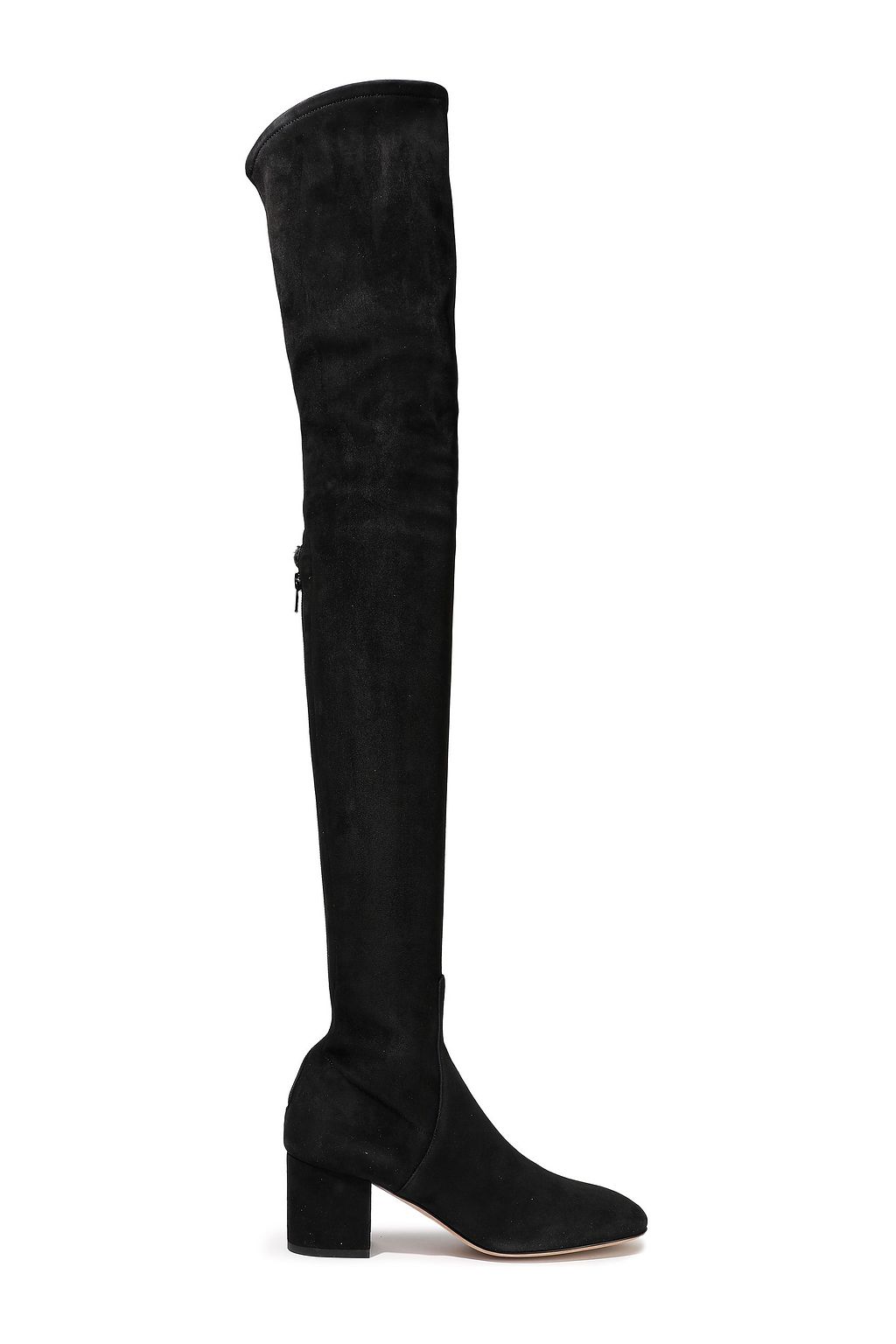 mid heel thigh boots