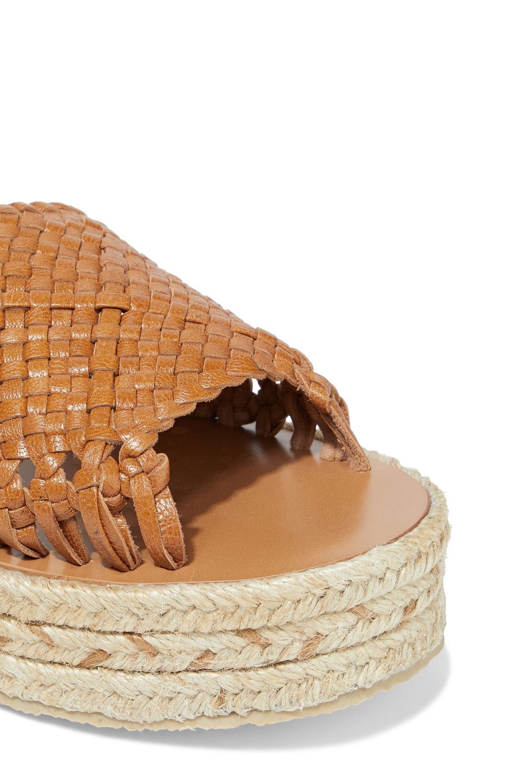 ZIMMERMANN Woven leather platform espadrille sandals