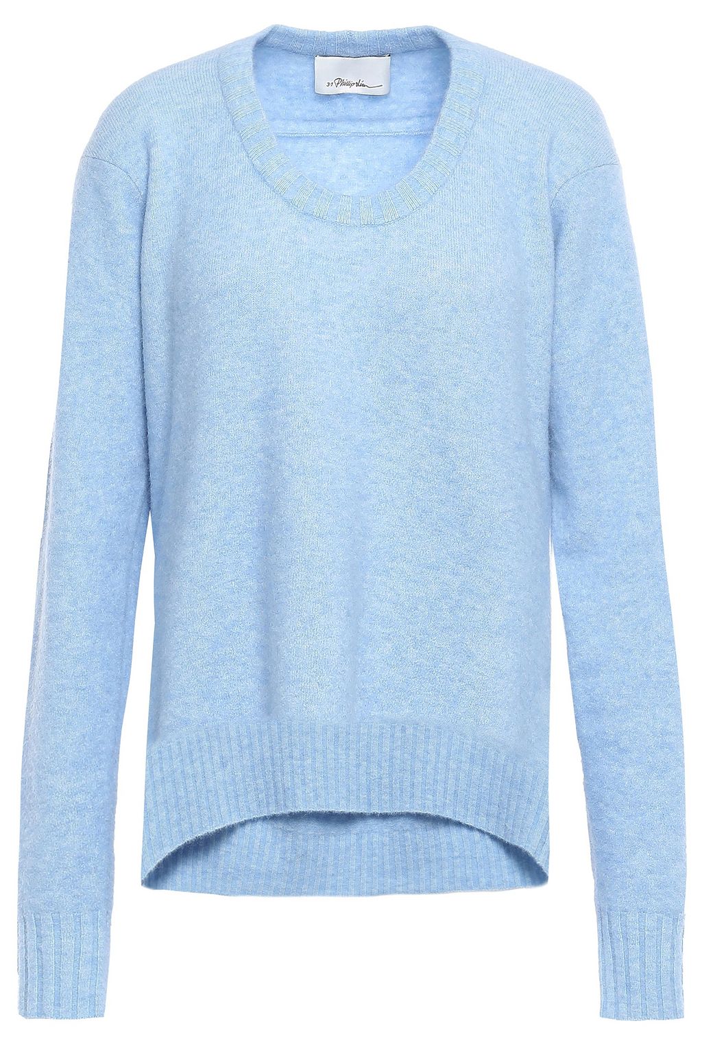 Mélange brushed knitted sweater Mélange brushed knitted sweater