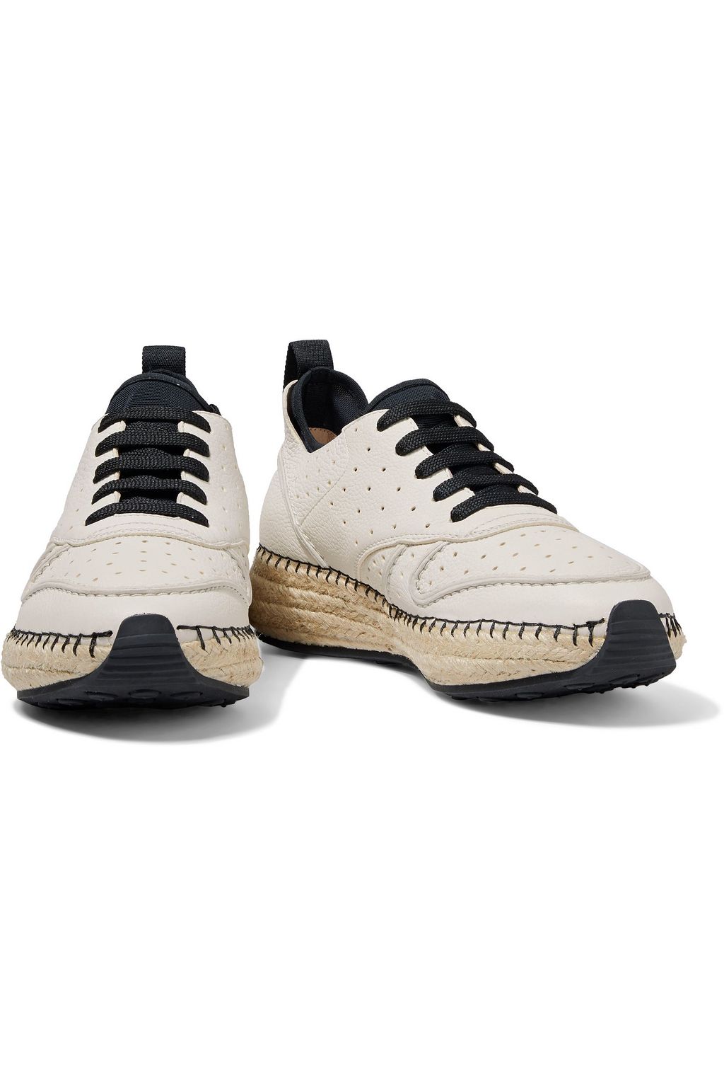TOD'S Gomma Run perforated textured-leather sneakers