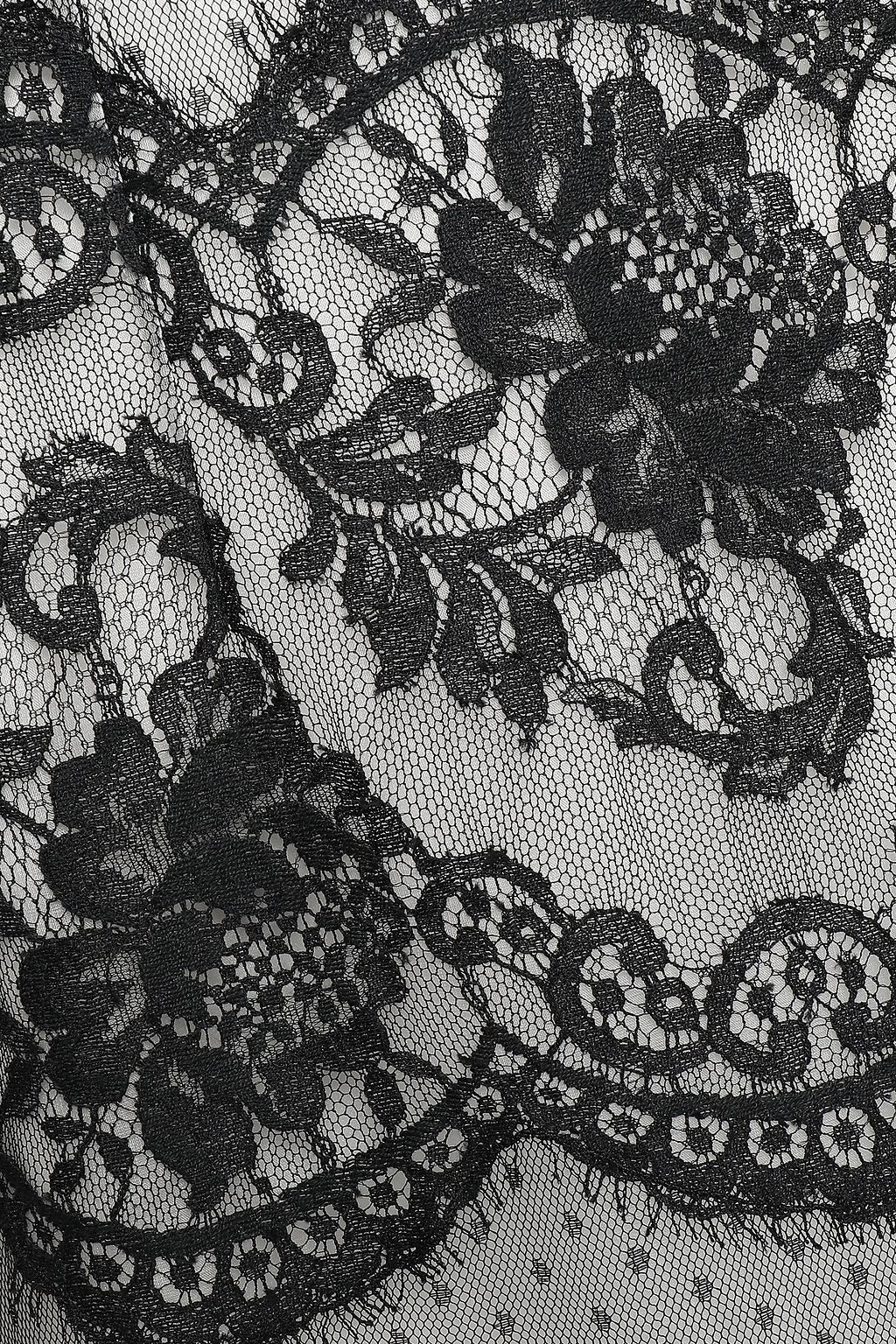 DOLCE&GABBANA Silk-blend point d'esprit and lace gown