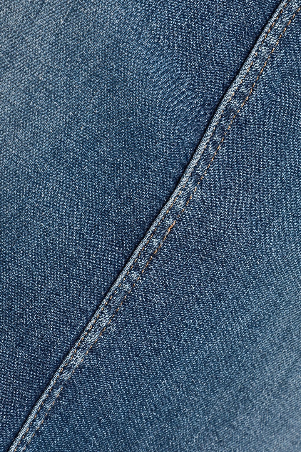 7 FOR ALL MANKIND Faded denim mini skirt