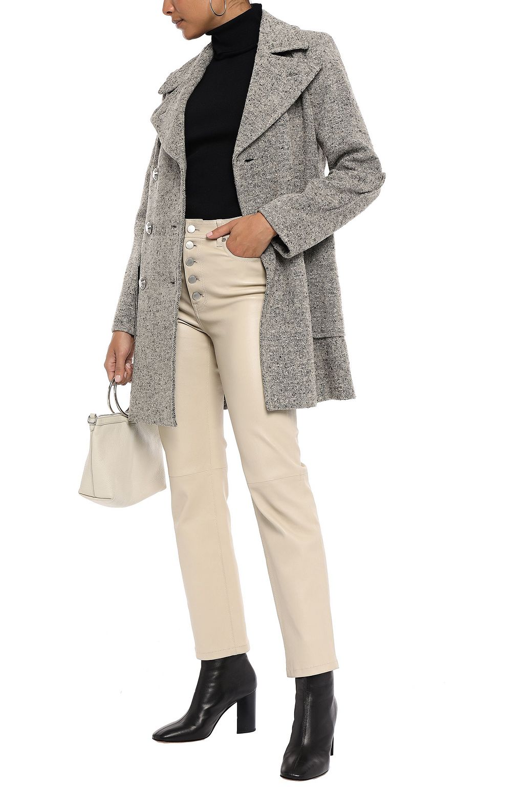 TORY BURCH Kinsley double-breasted linen-blend coat