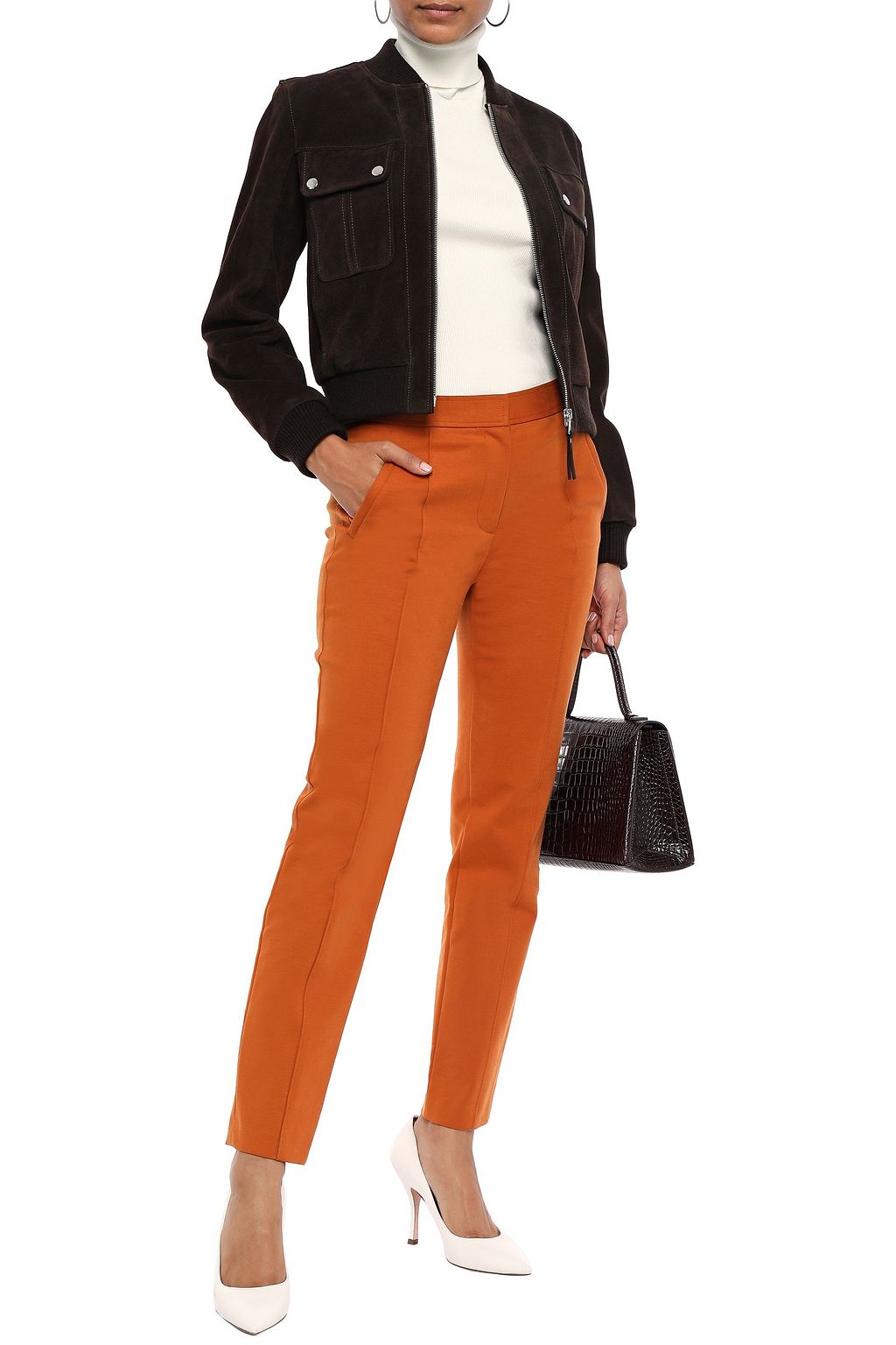 TORY BURCH Suede bomber jacket