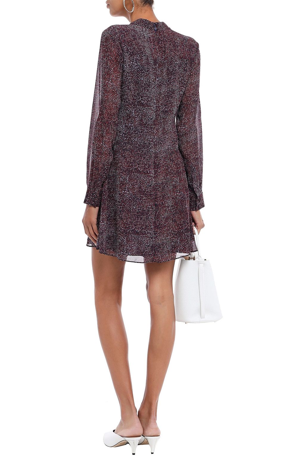 DEREK LAM 10 CROSBY Printed georgette mini dress