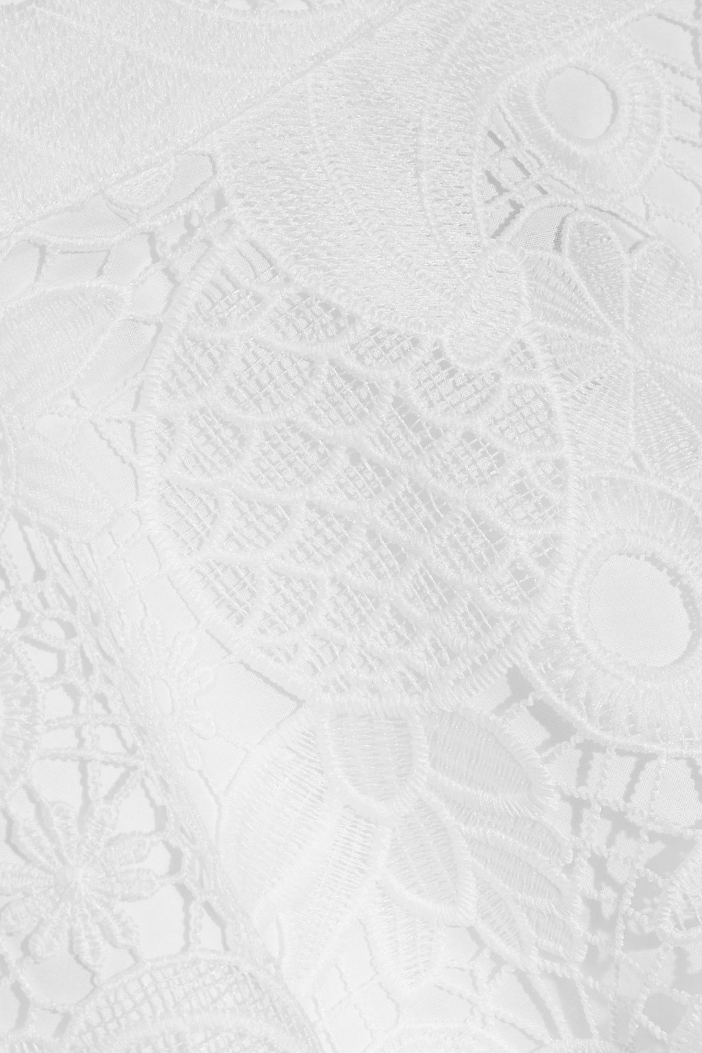 ANTIK BATIK Thelma asymmetric macramé lace mini skirt