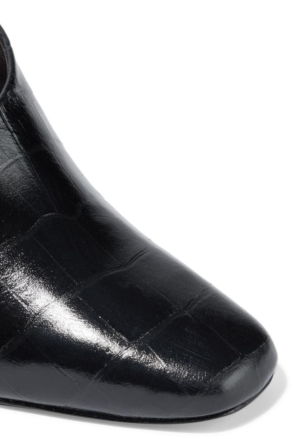 ZIMMERMANN Croc-effect glossed-leather mules