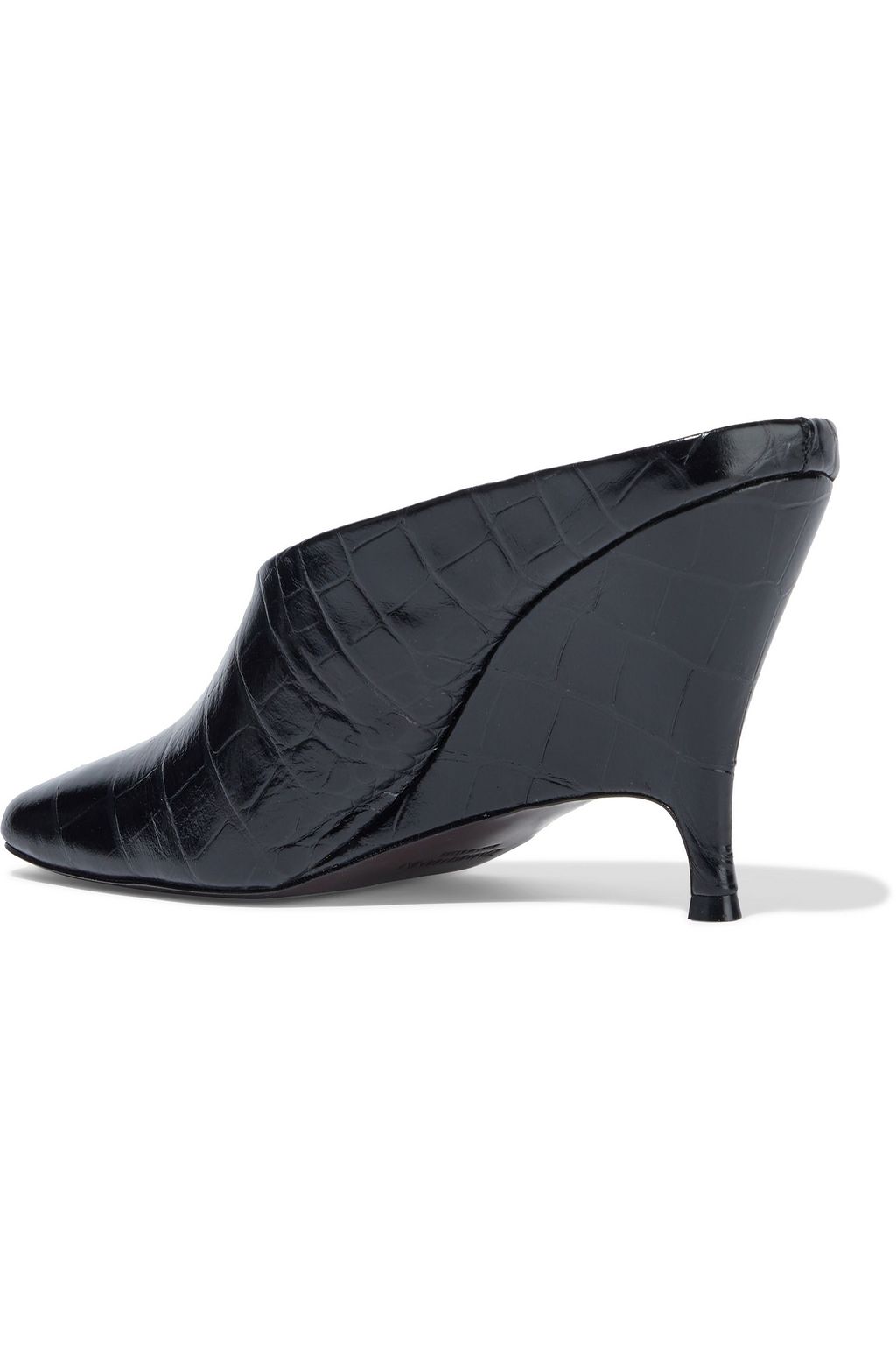 ZIMMERMANN Croc-effect glossed-leather mules