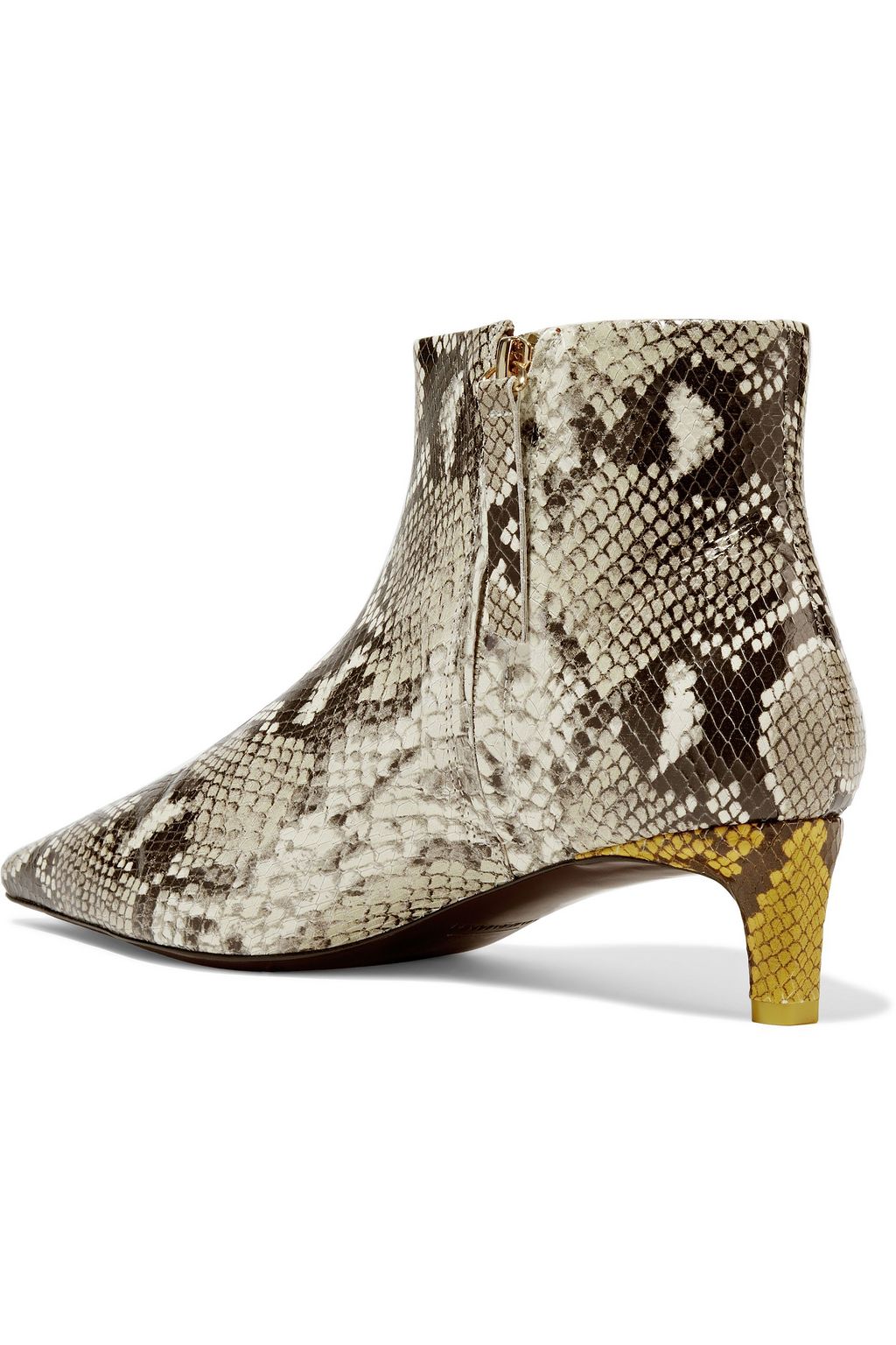 ZIMMERMANN Snake-effect leather ankle boots