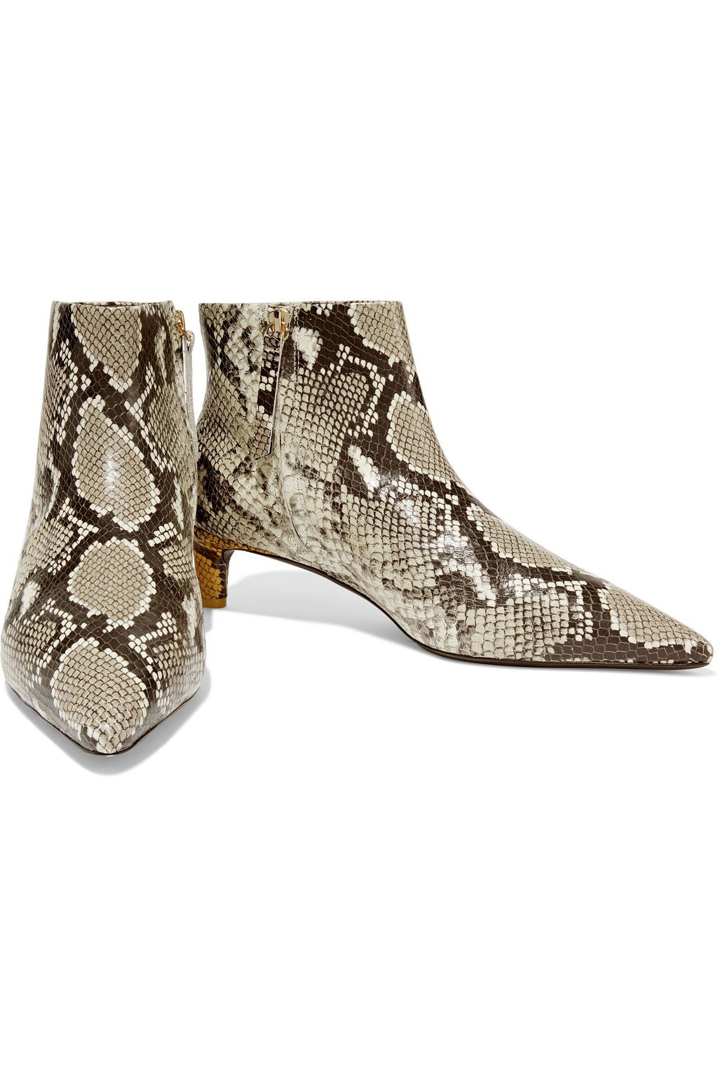 ZIMMERMANN Snake-effect leather ankle boots