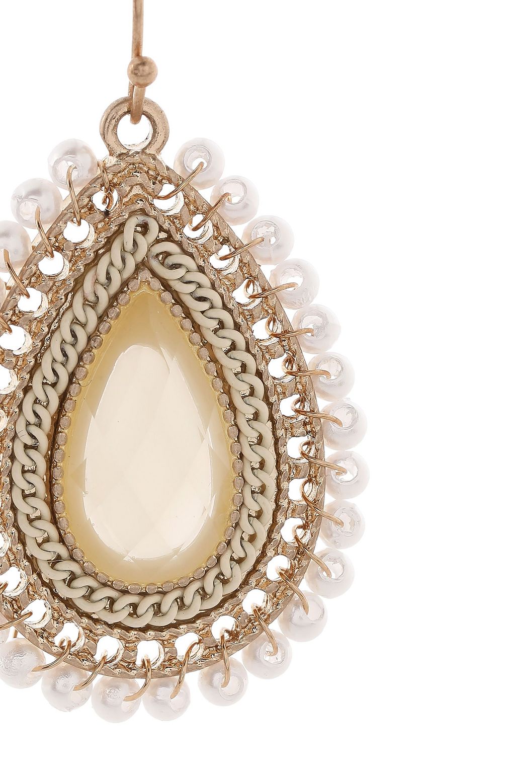 KENNETH JAY LANE Gold-plated, faux pearl and resin earrings