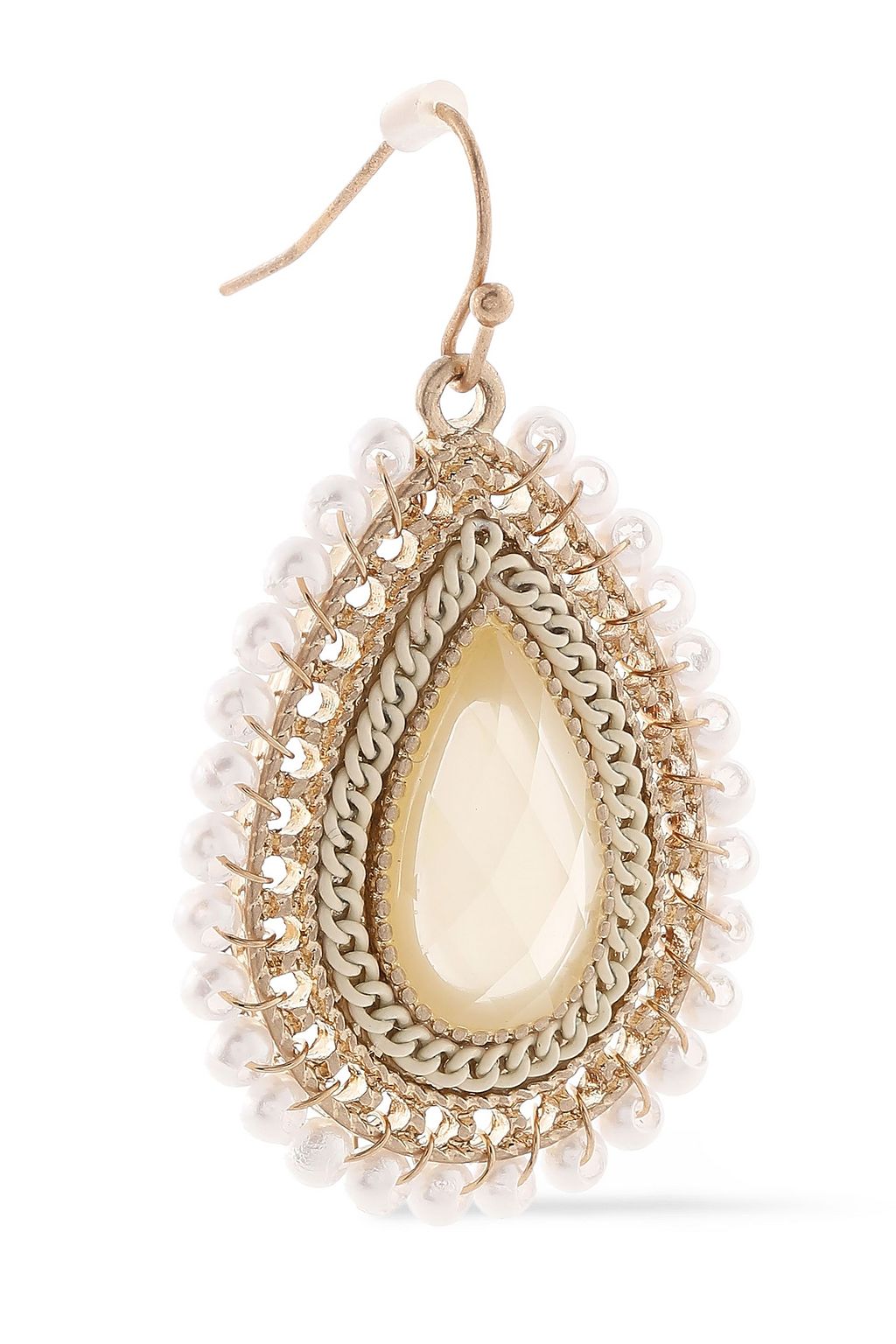 KENNETH JAY LANE Gold-plated, faux pearl and resin earrings