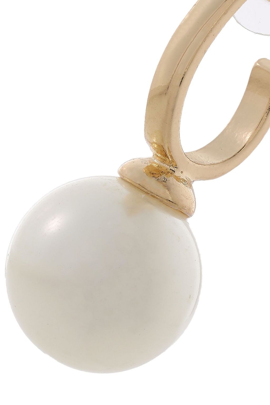 KENNETH JAY LANE Gold-plated faux pearl earrings