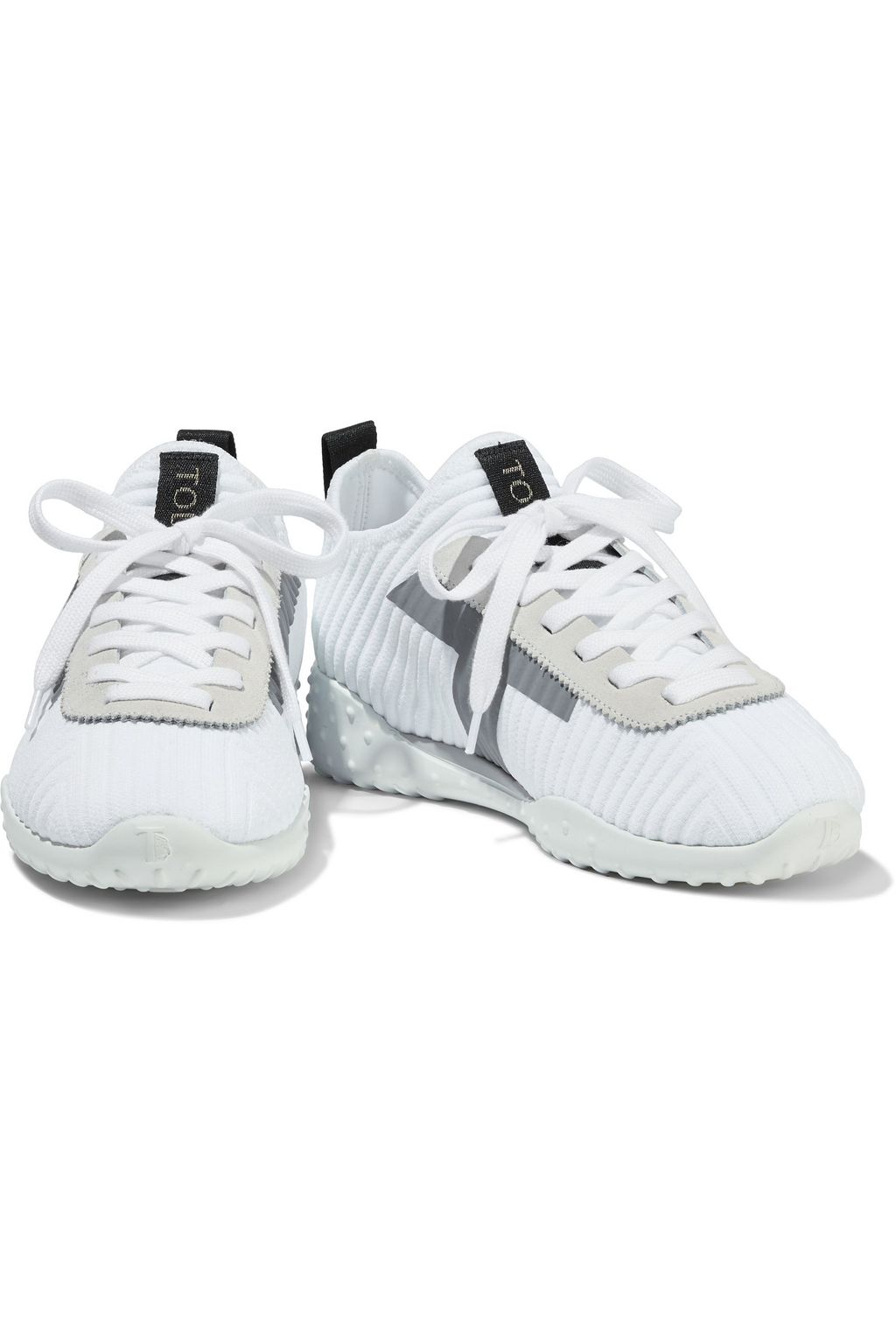 TOD'S Sportiva スエードトリム リブ編みニット スニーカー
