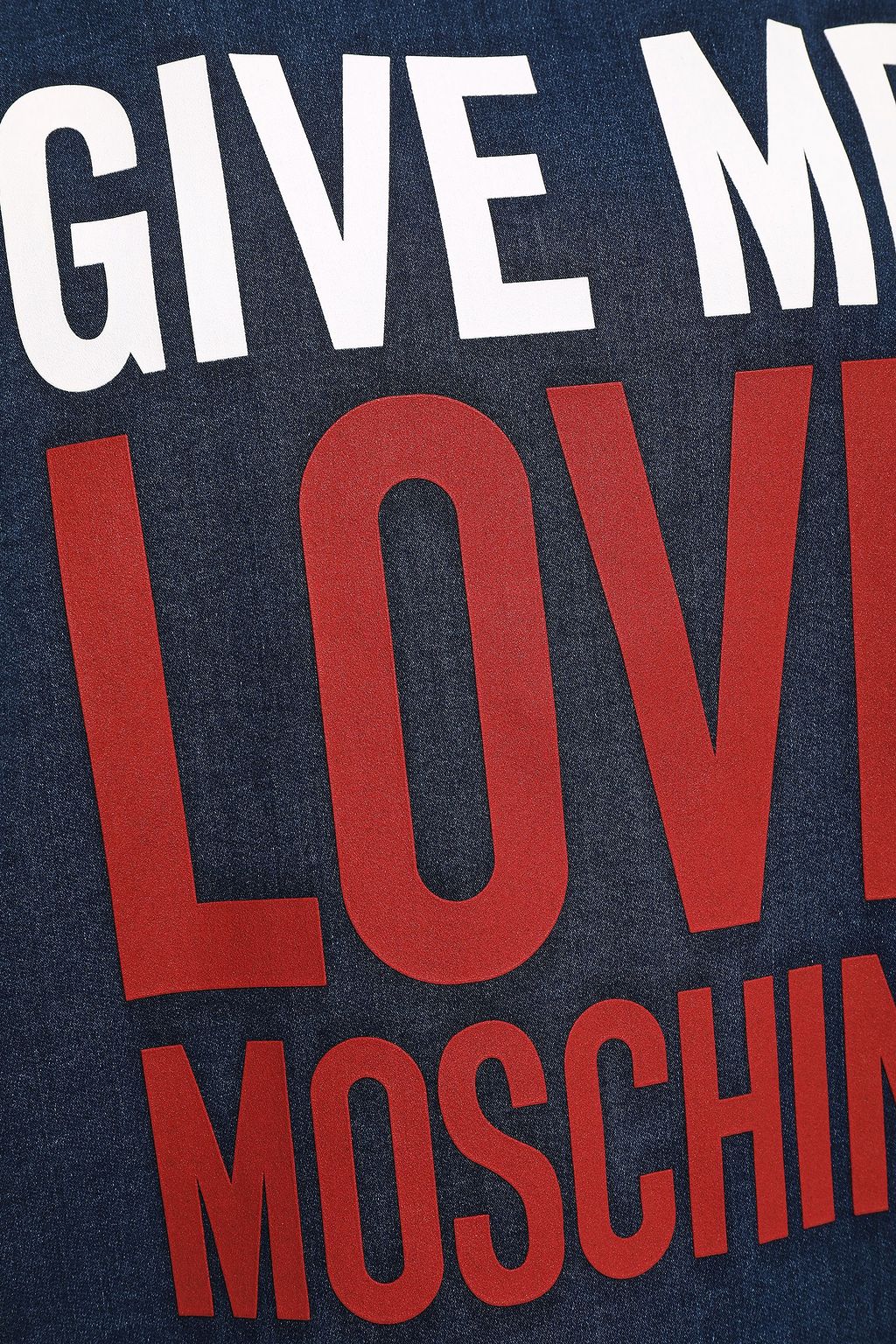 LOVE MOSCHINO Printed denim mini dress