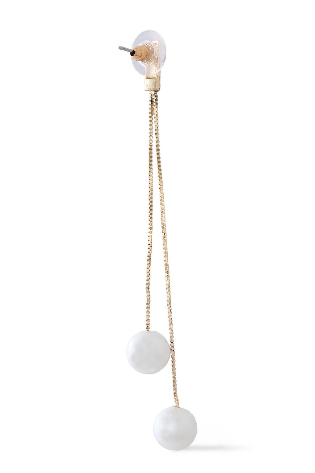 KENNETH JAY LANE Gold-tone faux pearl earrings