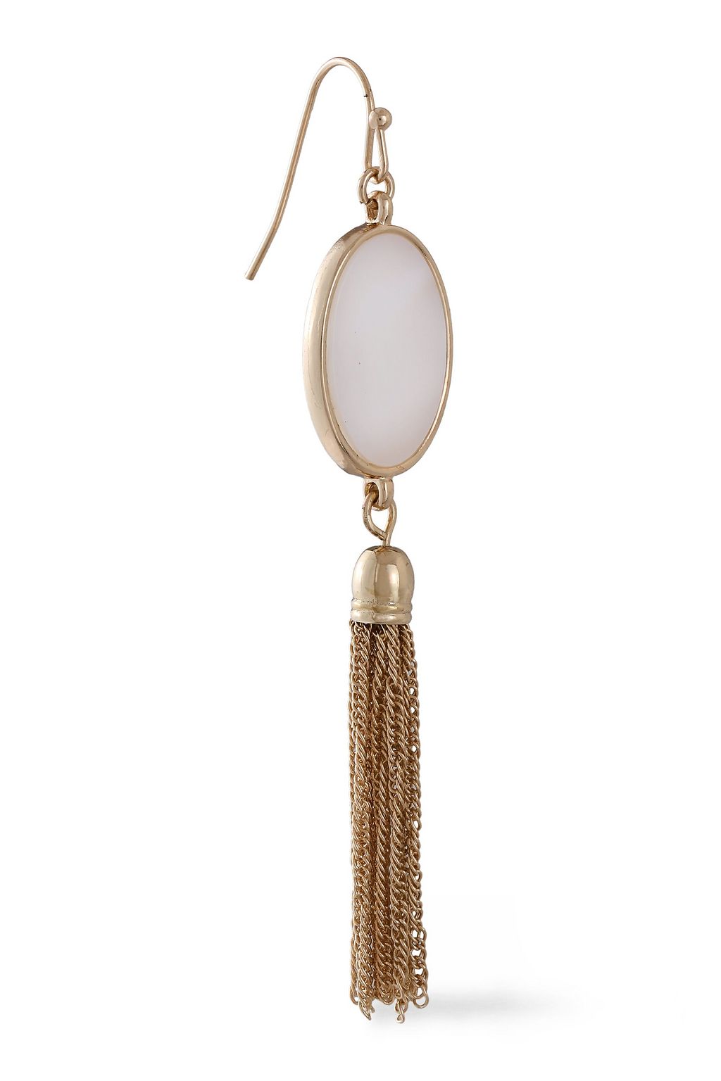 KENNETH JAY LANE Gold-tone faux pearl tasseled earrings