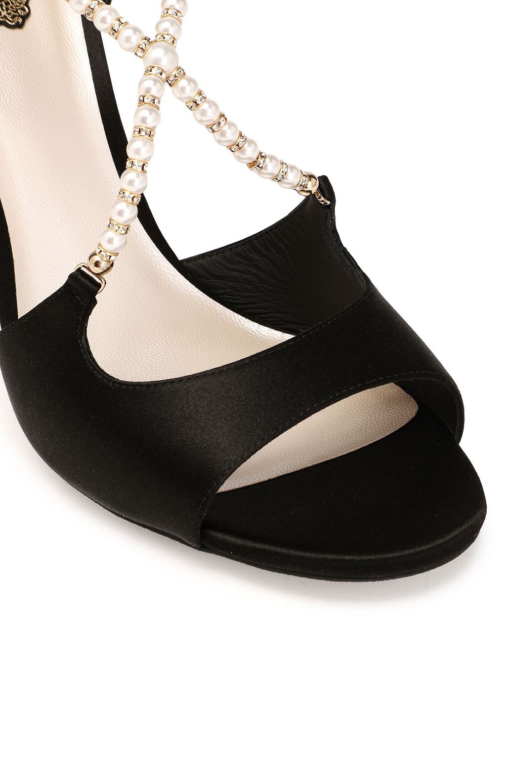 RENE' CAOVILLA Embellished satin sandals