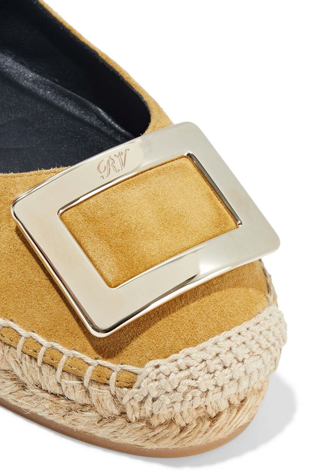 ROGER VIVIER Buckle-embellished suede espadrilles