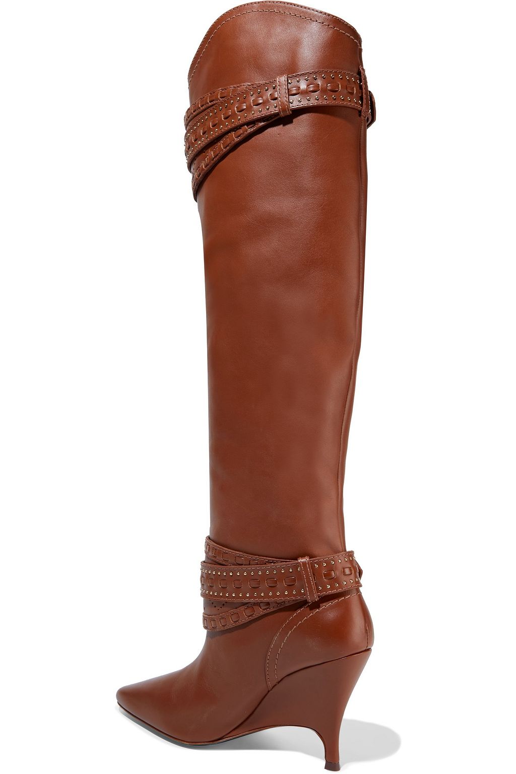 ZIMMERMANN Embellished perforated leather knee boots