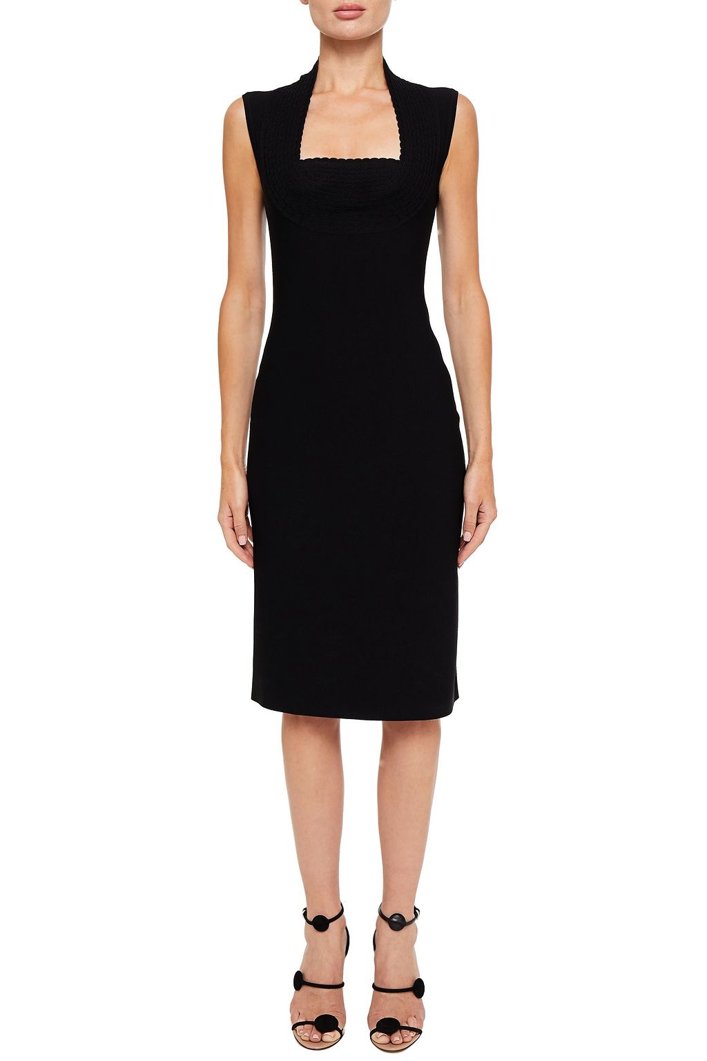 ALAÏA Scalloped stretch-knit dress
