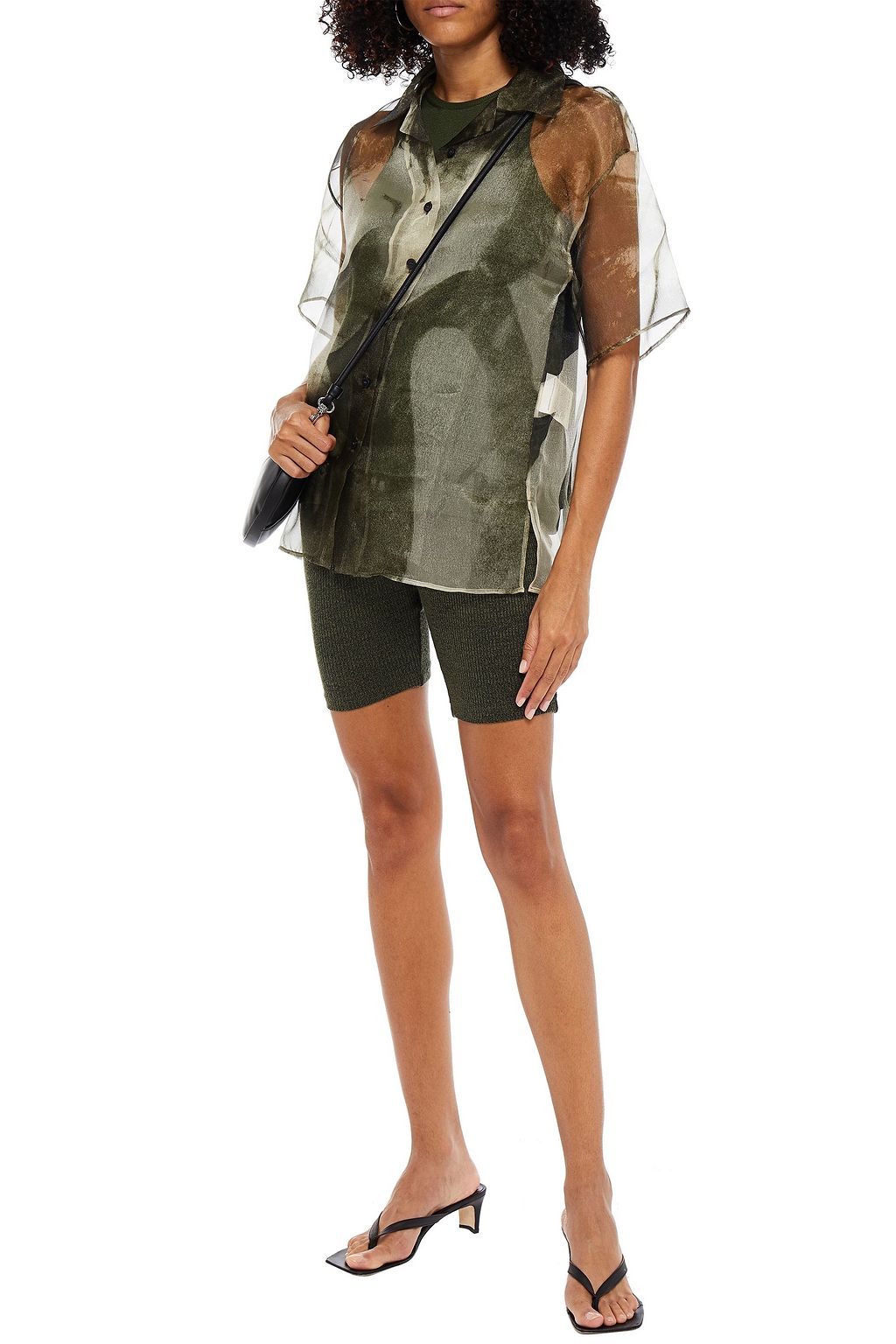 ACNE STUDIOS Bedrucktes Hemd aus Organza