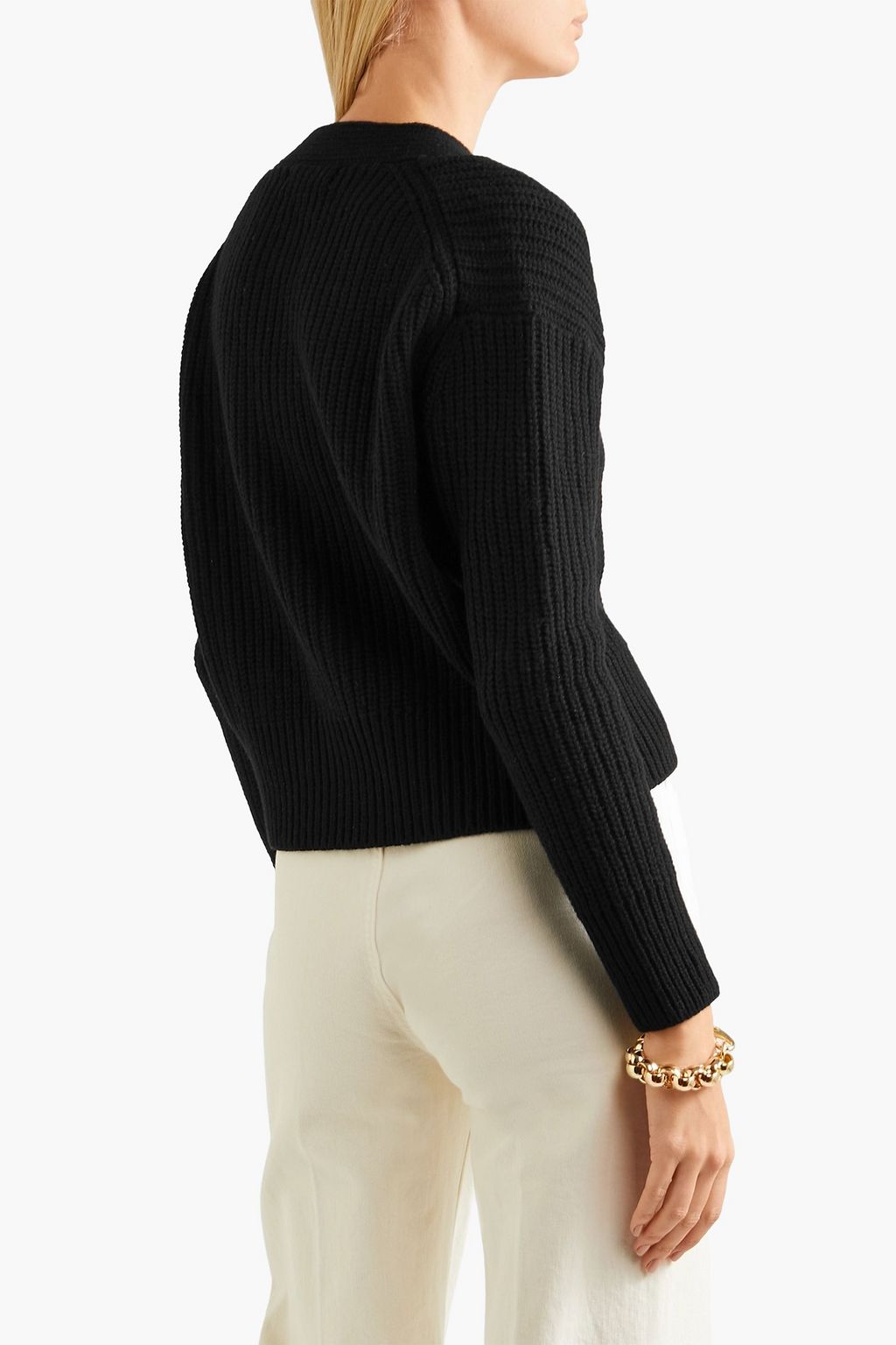 &DAUGHTER Brigid cropped ribbed wool cardigan
