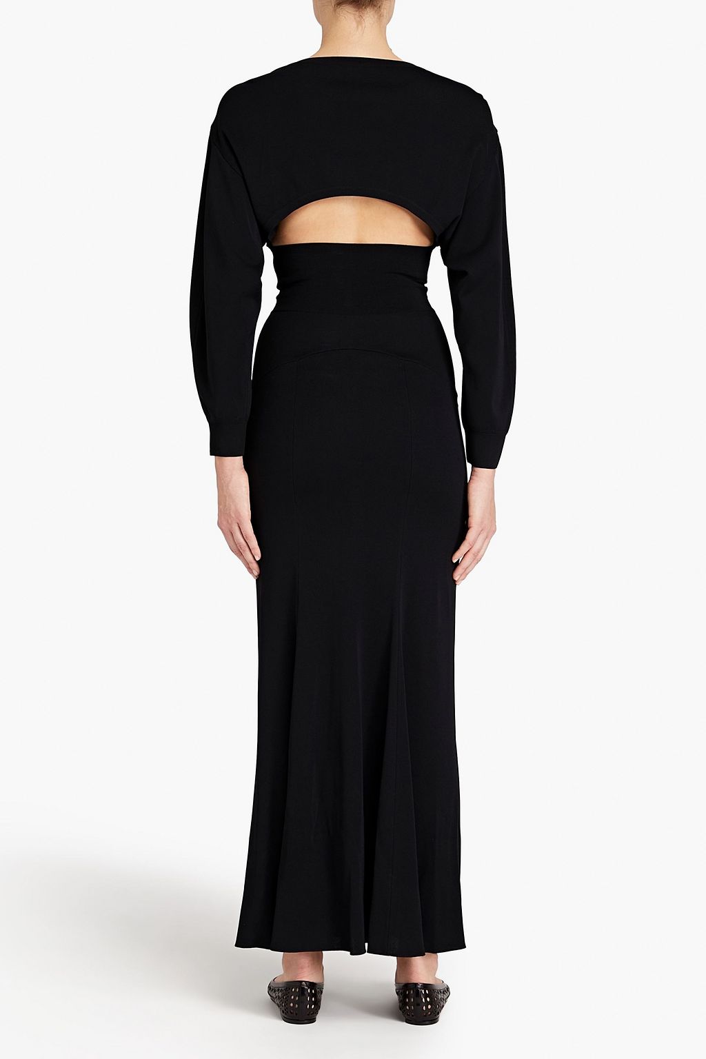 ALAÏA Cutout stretch-knit maxi dress