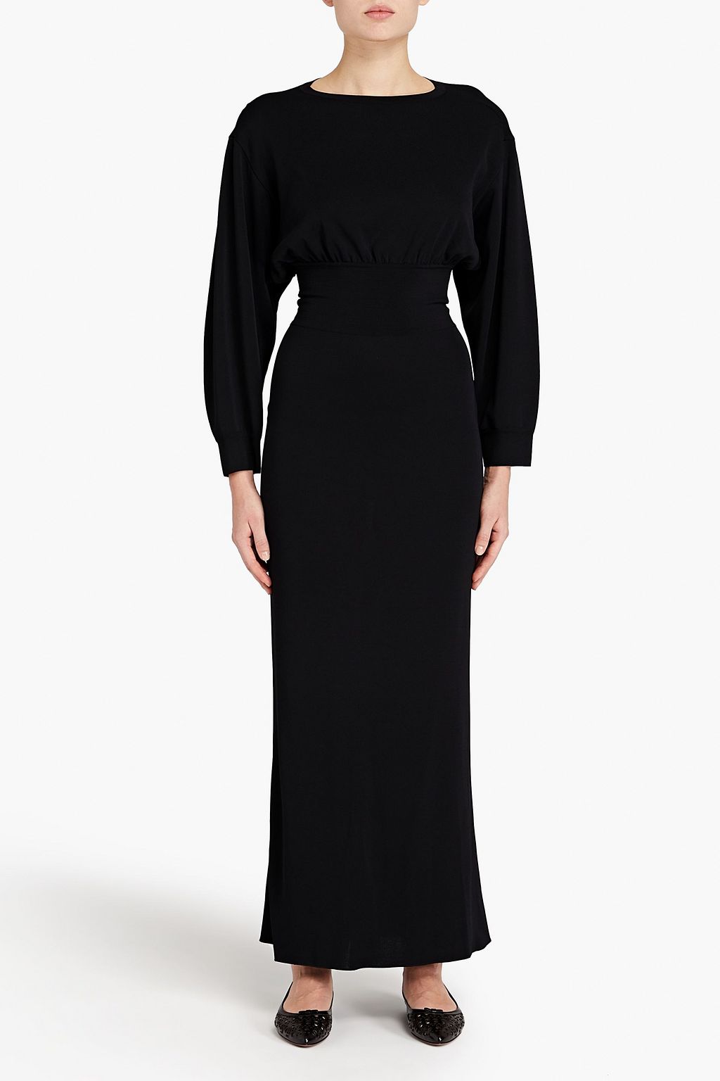 ALAÏA Cutout stretch-knit maxi dress