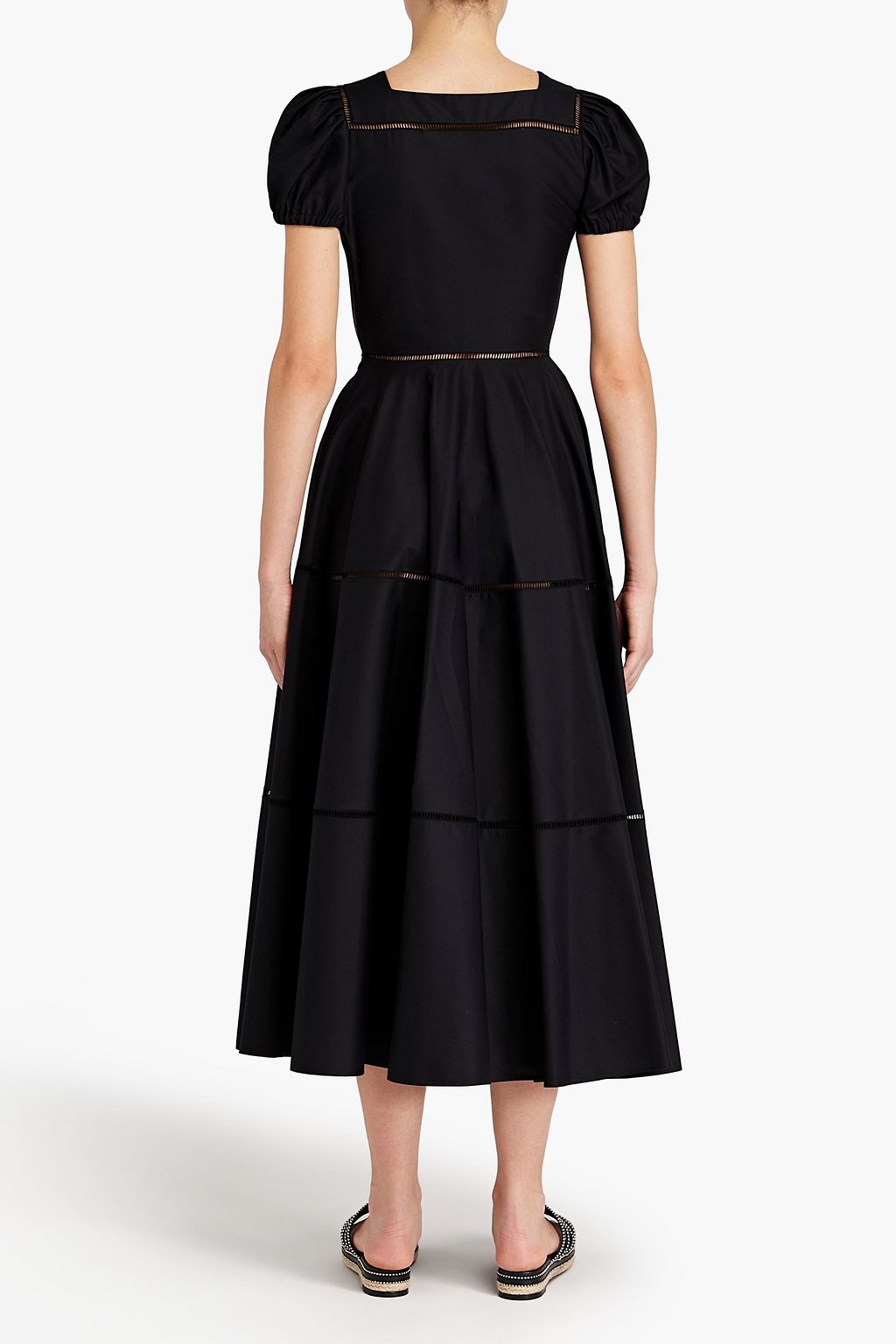 ALAÏA コットンツイル ミディワンピース ラティストリム