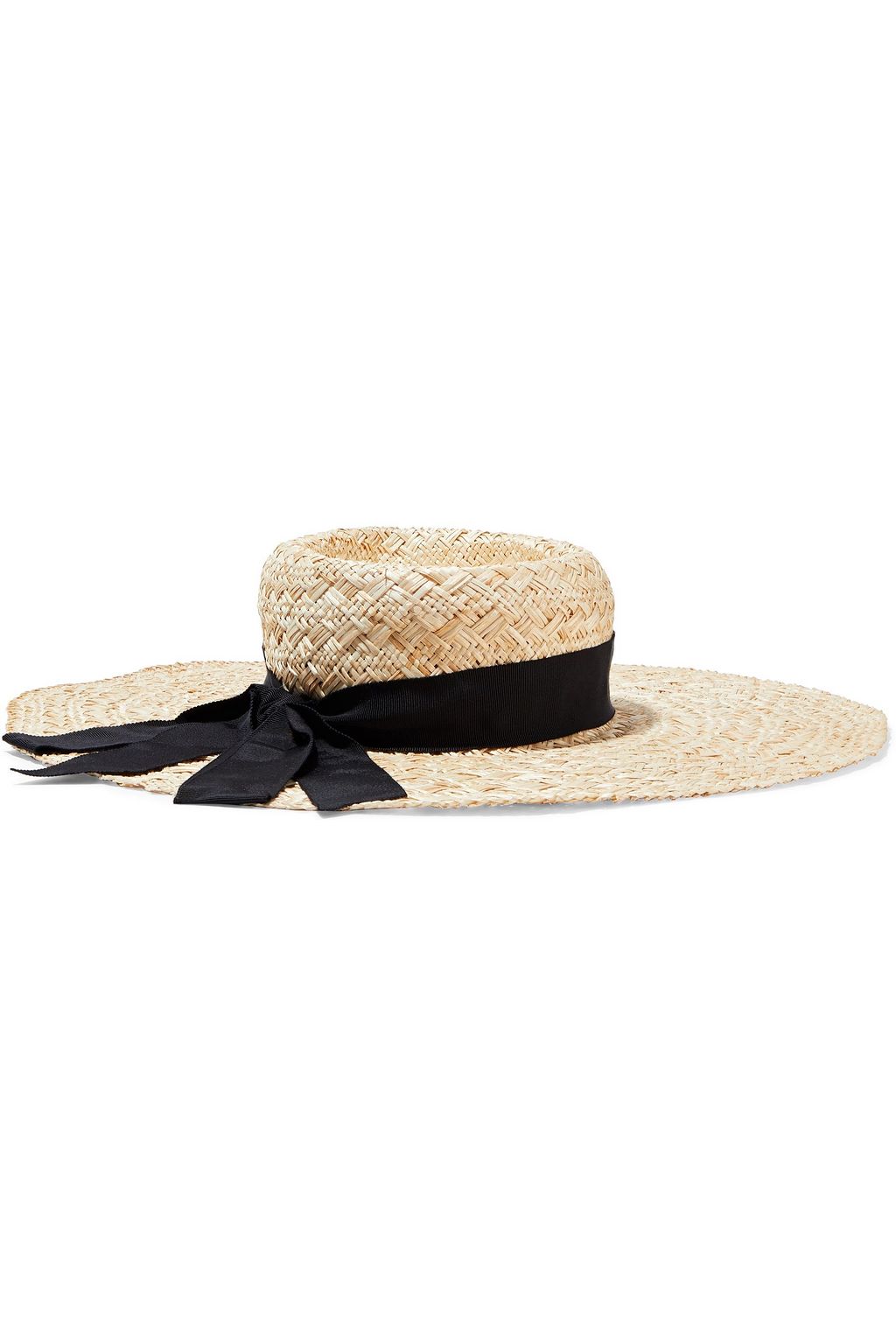 ZIMMERMANN Grosgrain-trimmed woven straw sunhat