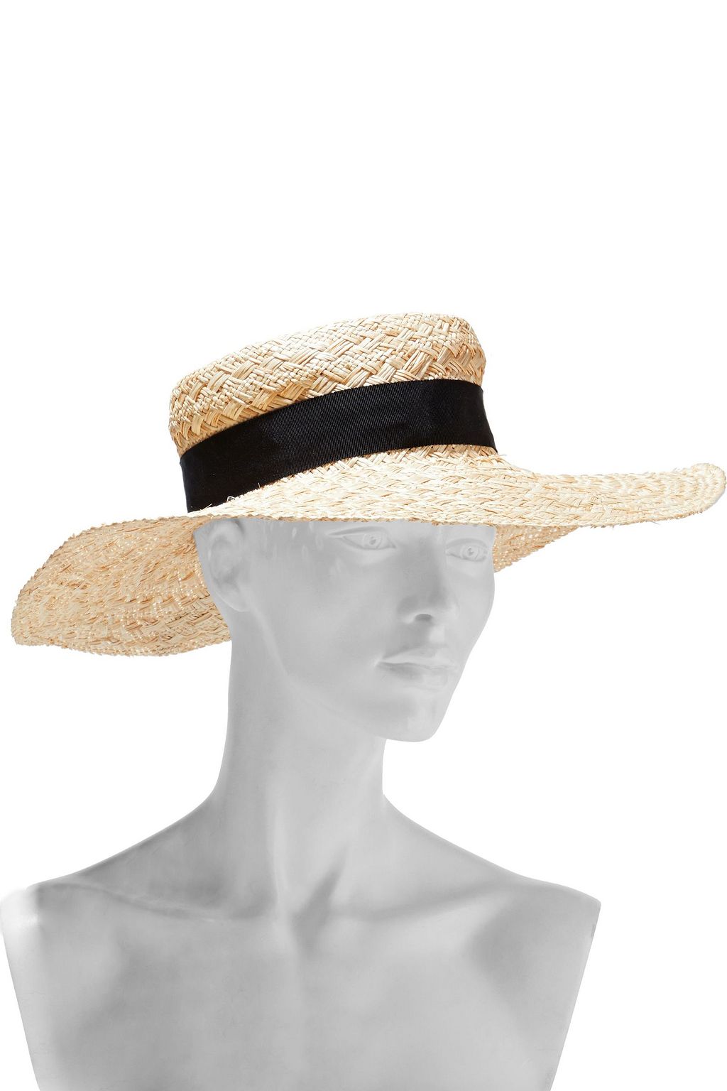 ZIMMERMANN Grosgrain-trimmed woven straw sunhat
