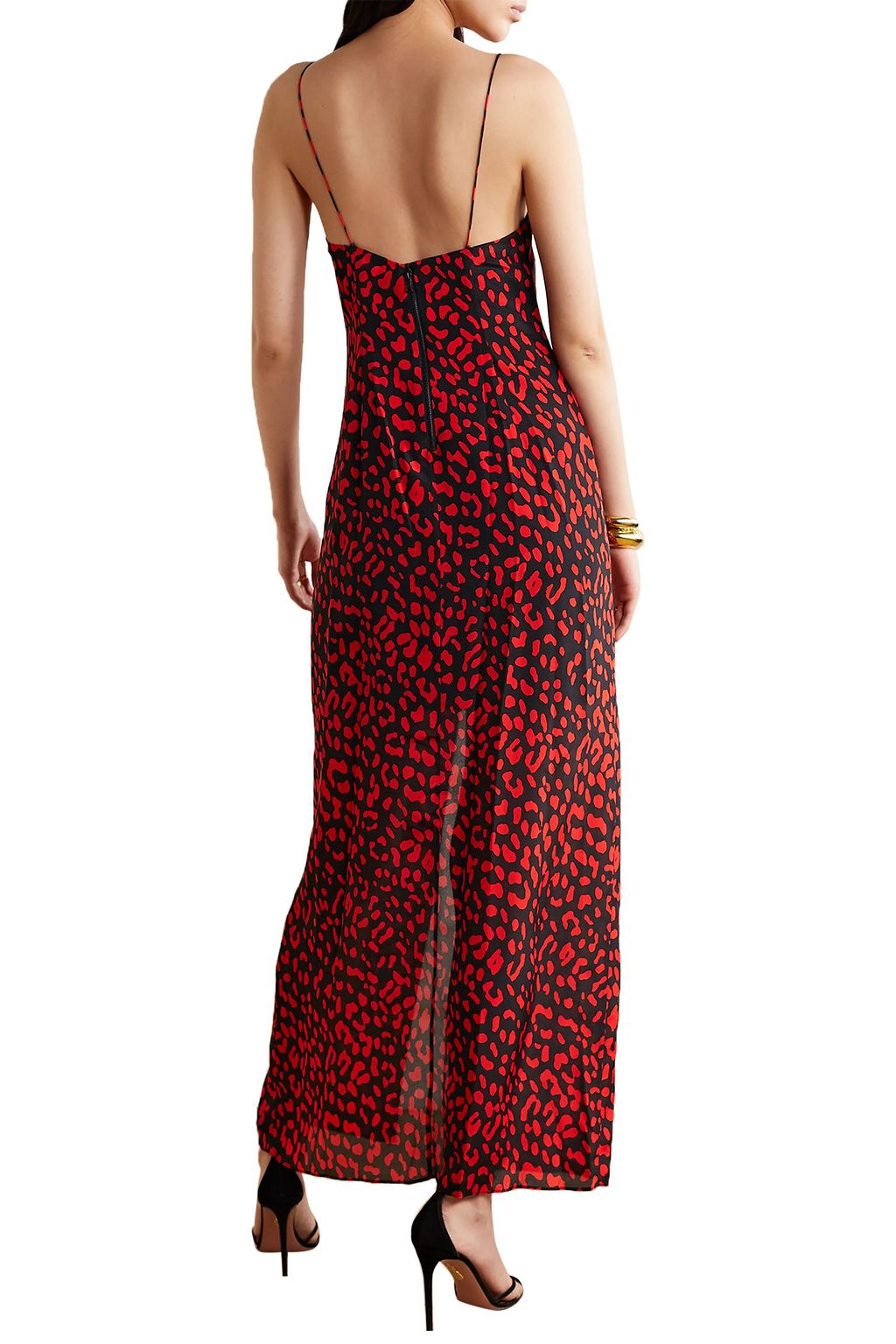 ALICE + OLIVIA Candice leopard-print silk maxi dress
